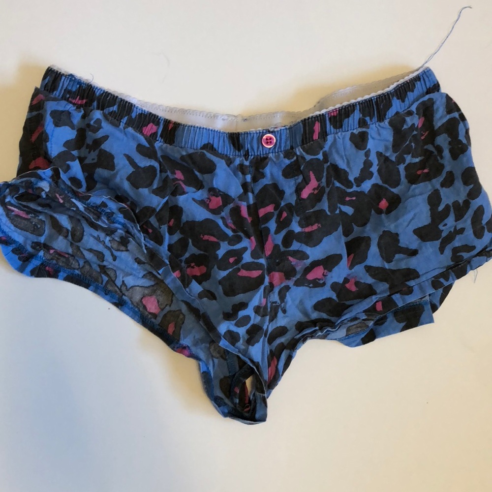 Plus and pink zebra print sleep shorts